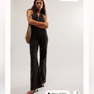 Free people Sweet thing Denim Jumpsuit